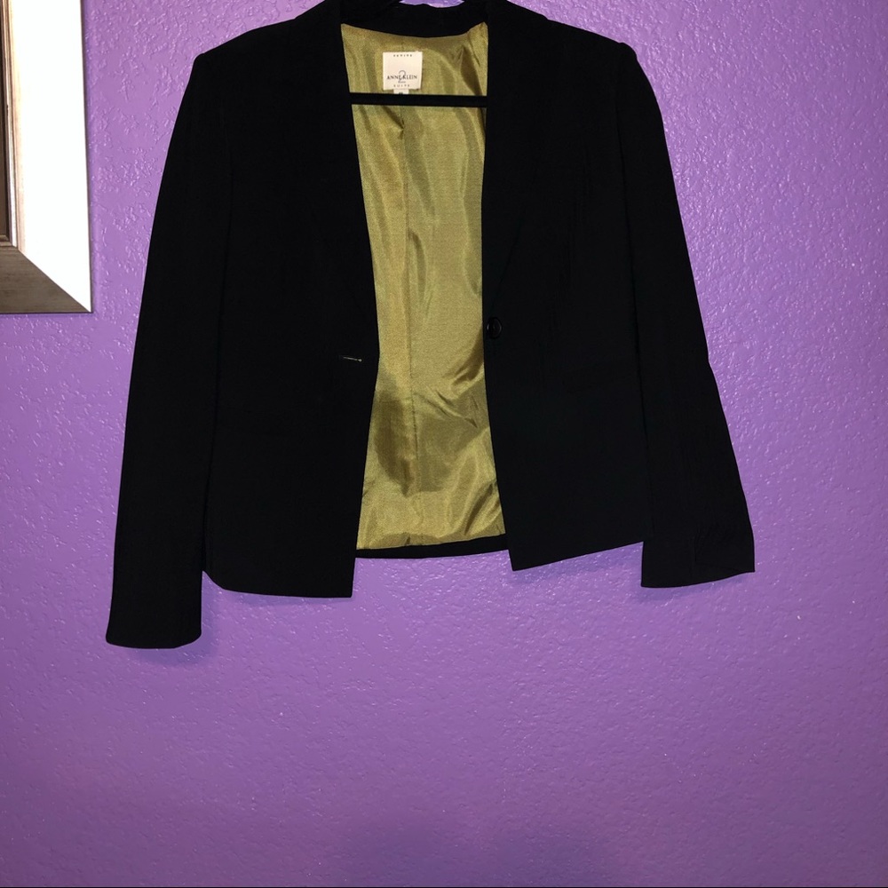 Black career suit.